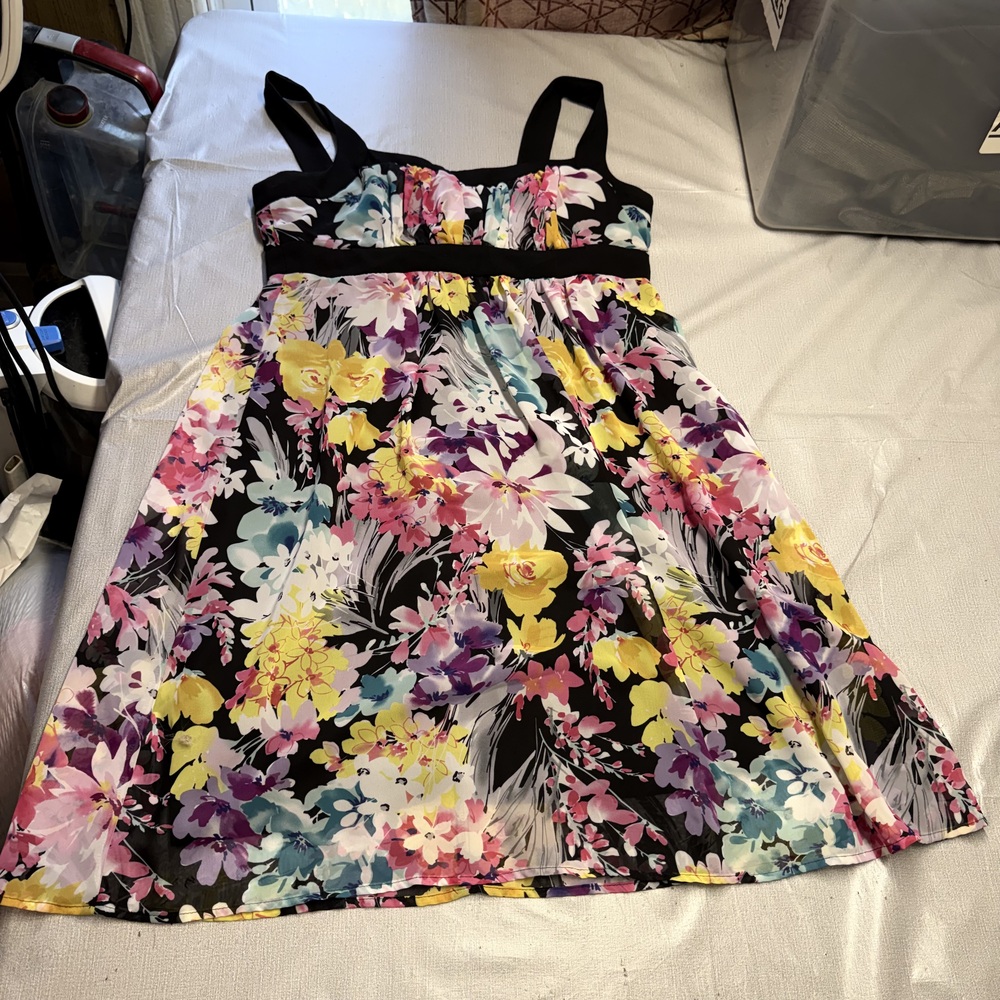 Connected Petite Floral Empire Waist Sundress Size 14P